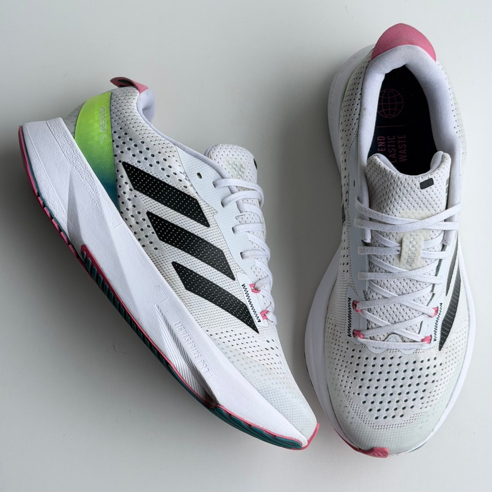 adidas Adizero SL Running Shoes Womens 8.5 White Lucid Pink Lightstrike Pro